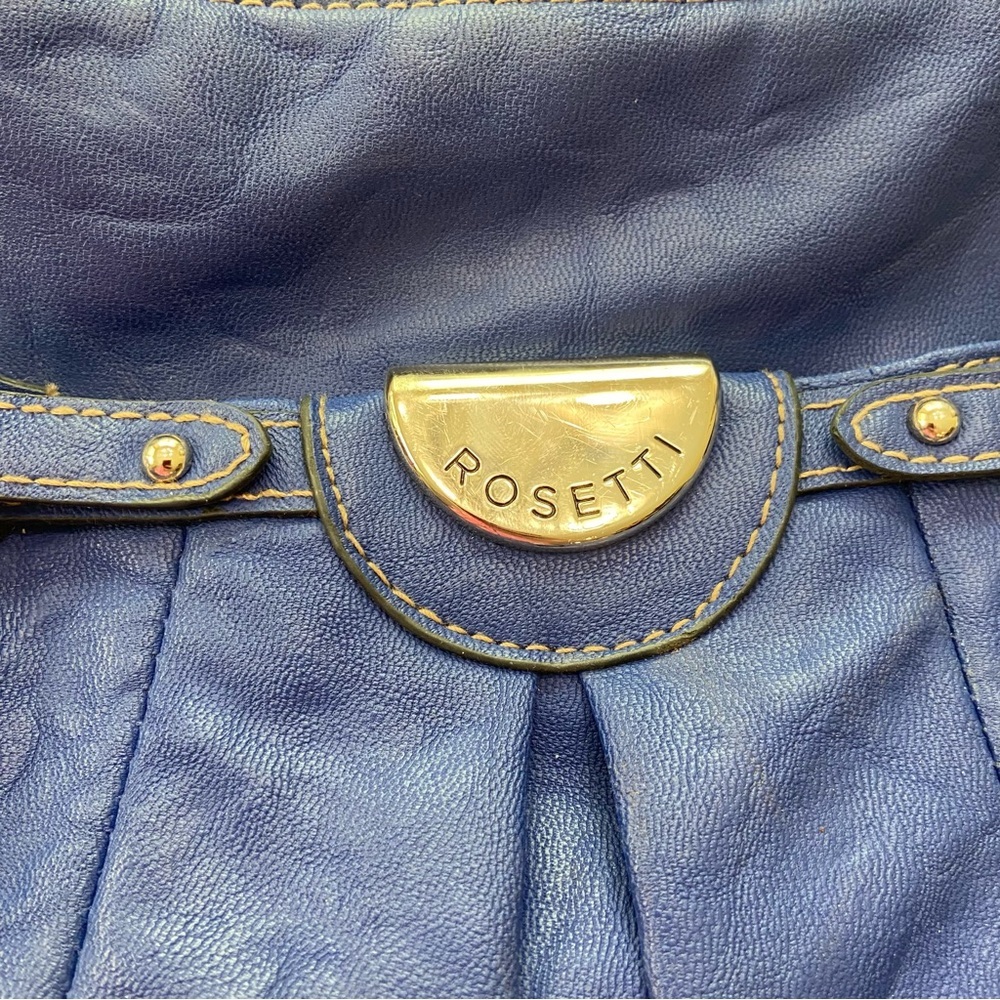 Rosetti Blue and Silver Crossbody Bag with Decorative Stitching - Picture 2 of 8